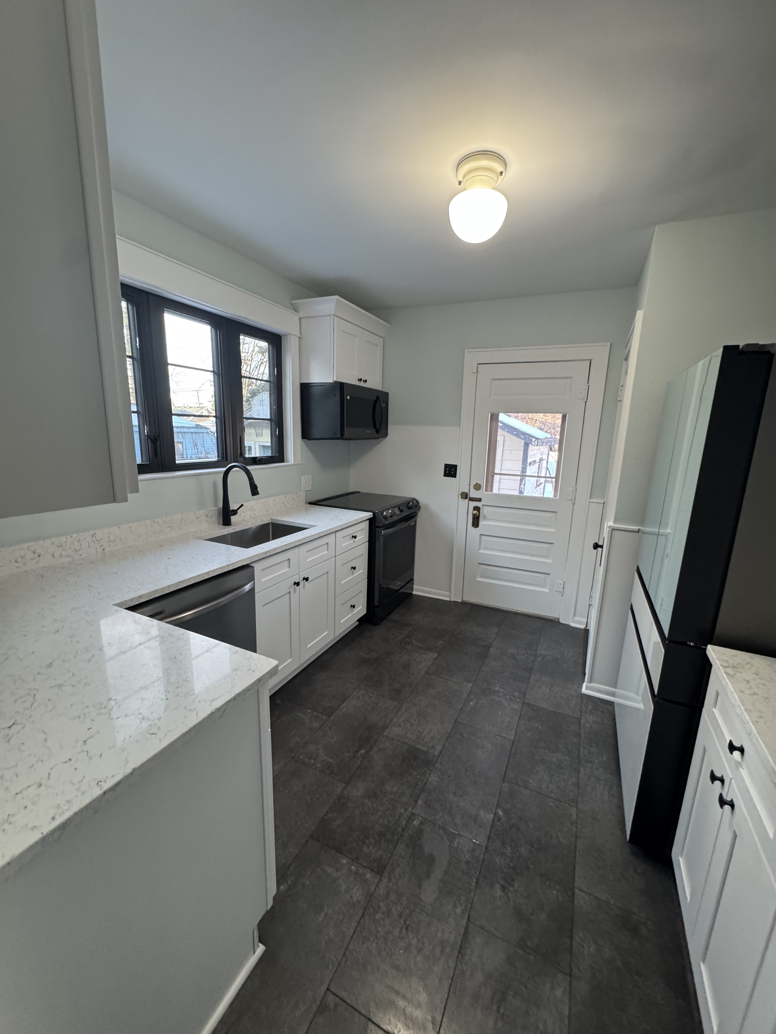Modern kitchen remodel with pendant lighting in Chesterfield